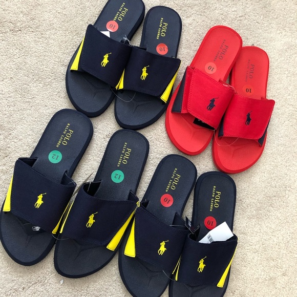 men polo slides